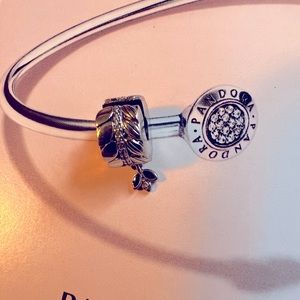 Pandora Grains of Energy Sterling Silver Purple Enamel Clip